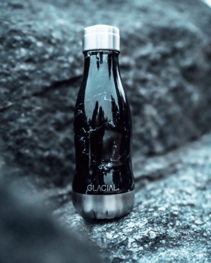 Glacial vandflaske 280 ml, Black marble Glacial