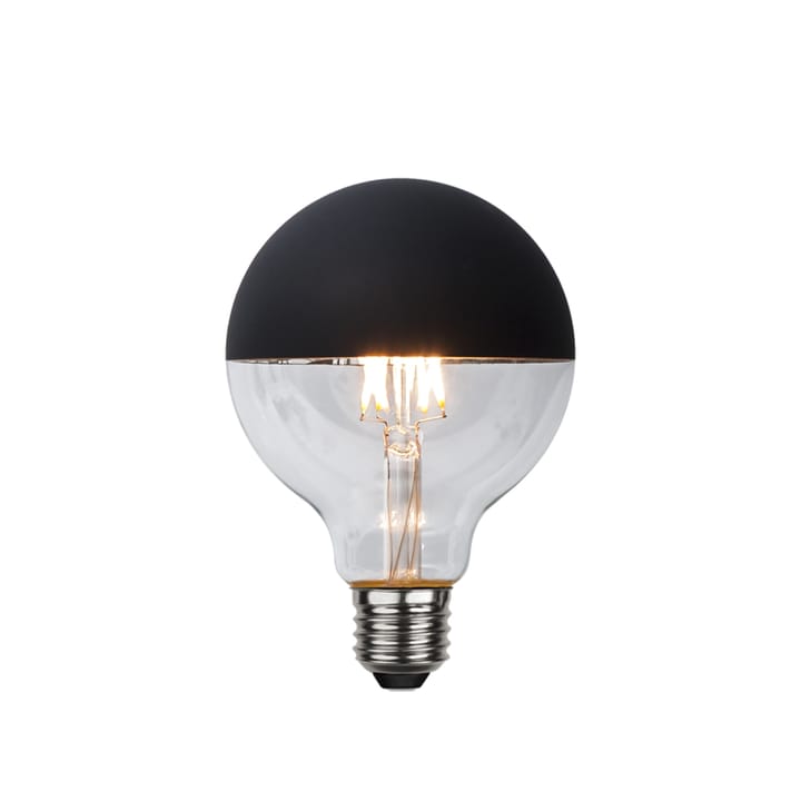 Glob LED lyskilde, klar, topspejlglas sort, E27, 2,8W E27, 4W Globen Lighting
