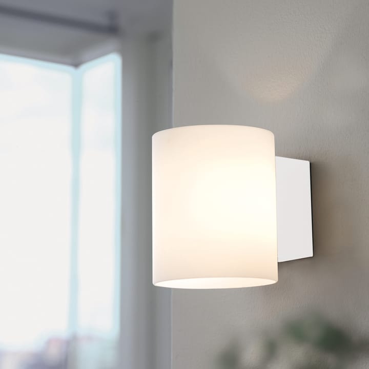 Evoke væglampe small, hvid-hvidt glas Herstal