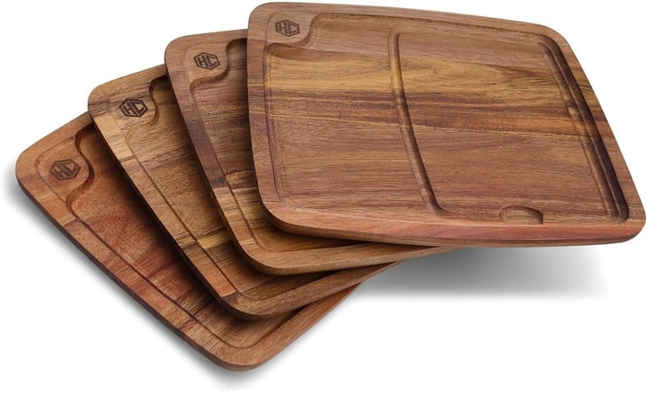 Hexclad Bistecca skærebræt/Plank 4-pak, Træ Hexclad