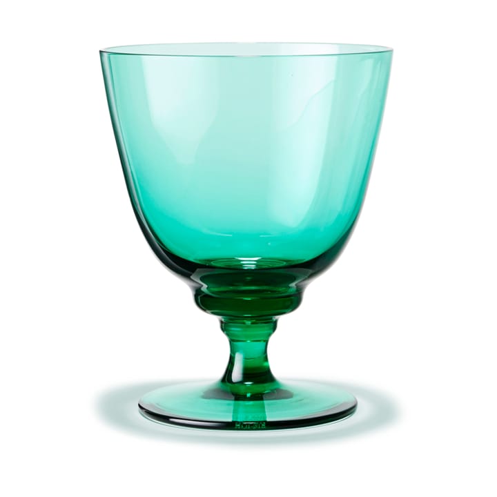 Flow glas på fod 35 cl, Emerald green Holmegaard