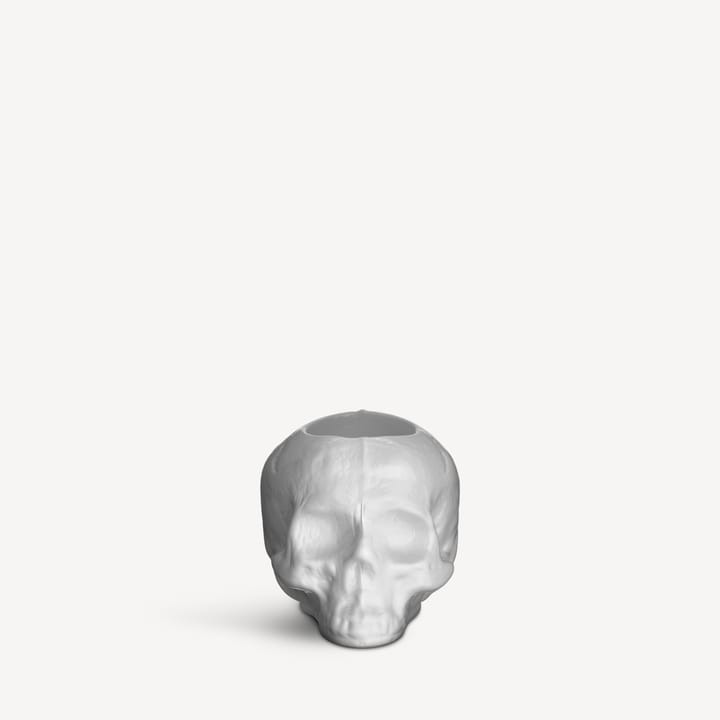 Skull lysestage 8,5 cm, Hvid Kosta Boda