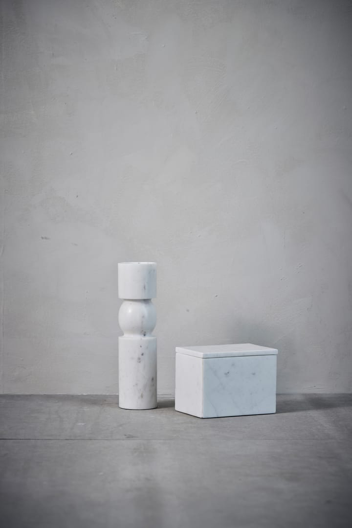 Ellia opbevaringskasse marmor 16,5x11,5 cm, White Lene Bjerre