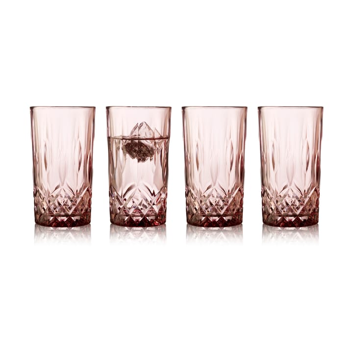 Sorrento highball glas 38 cl 4-pak, Pink Lyngby Glas