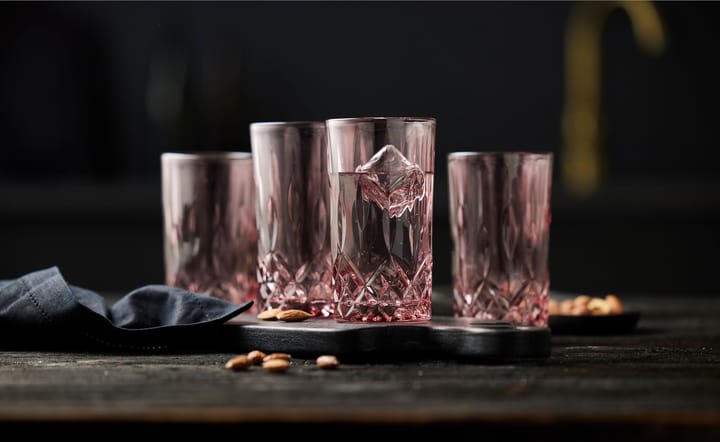 Sorrento highball glas 38 cl 4-pak, Pink Lyngby Glas