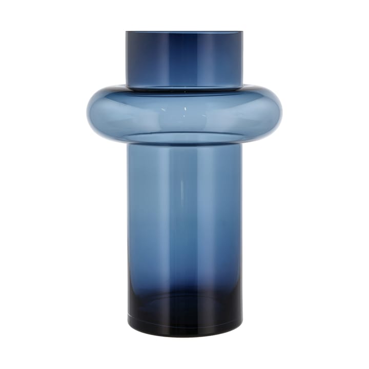 Tube vase glas 40 cm, Blå Lyngby Glas