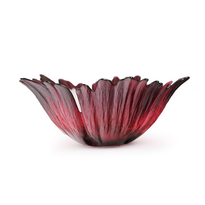 Fleur glasskål rødrosa, Lille Ø19 cm
​ Målerås Glasbruk