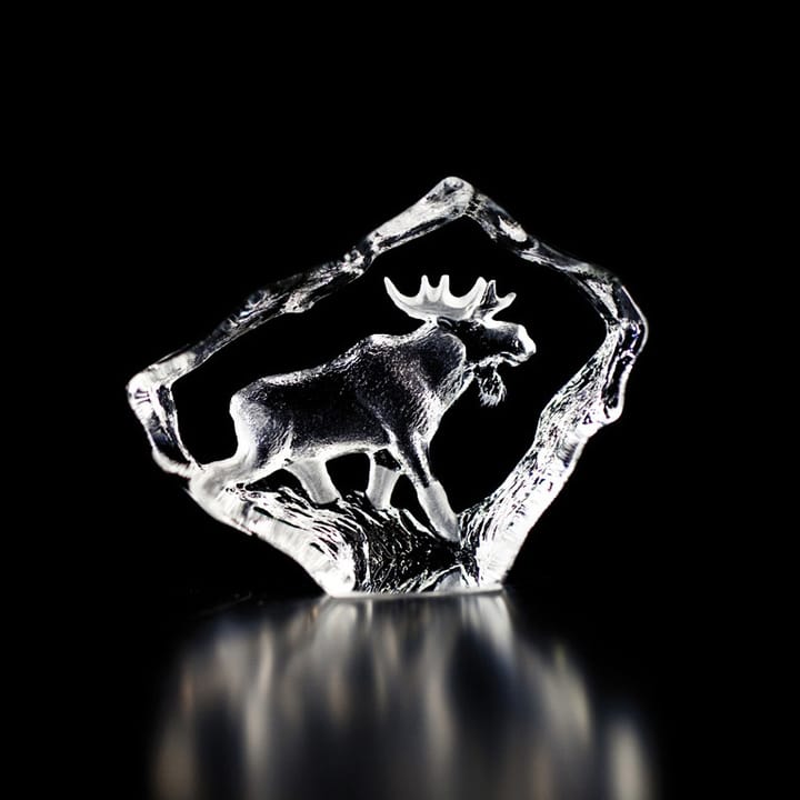 Wildlife Elgtyr glasskulptur, Mini Målerås Glasbruk