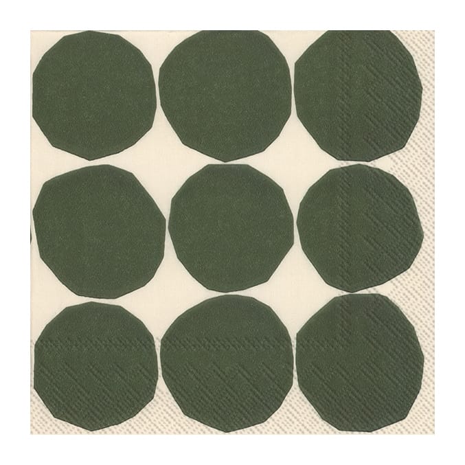 Kivet servietter 33x33 cm 20-pak, Hvid/Grøn Marimekko