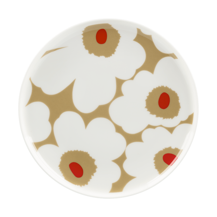 Unikko tallerken Ø20 cm, White-beige-red Marimekko