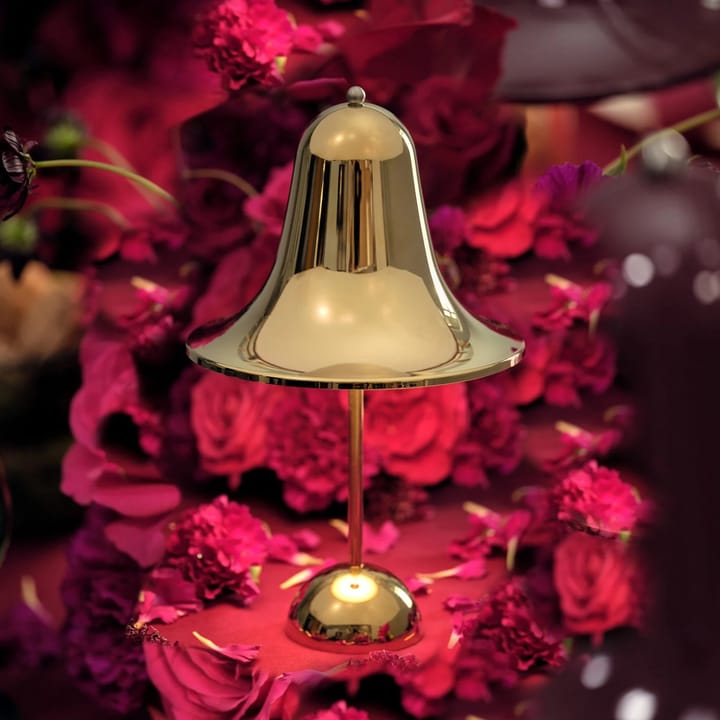 Pantop bærbar bordlampe 30 cm, Shiny brass Verpan