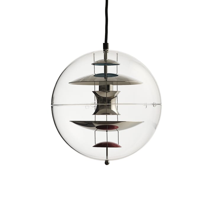 VP Globe loftslampe Ø28 cm, Chrome/Red/Blue Verpan