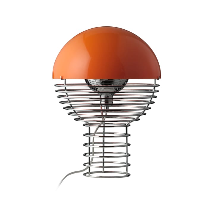 Wire bordlampe Ø30 cm, Chrome/Orange Verpan