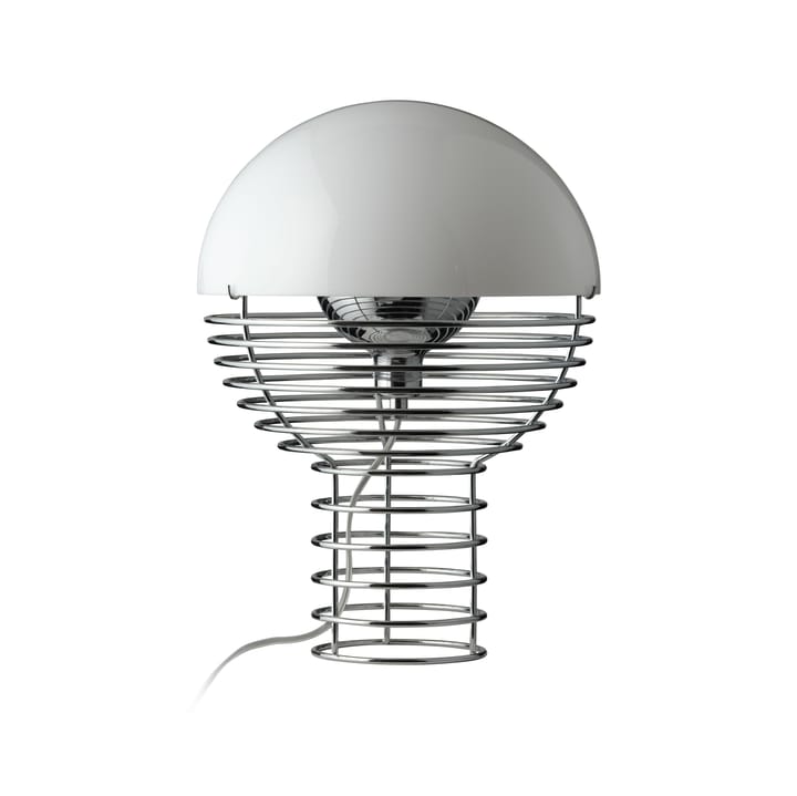 Wire bordlampe Ø30 cm, Chrome/White Verpan