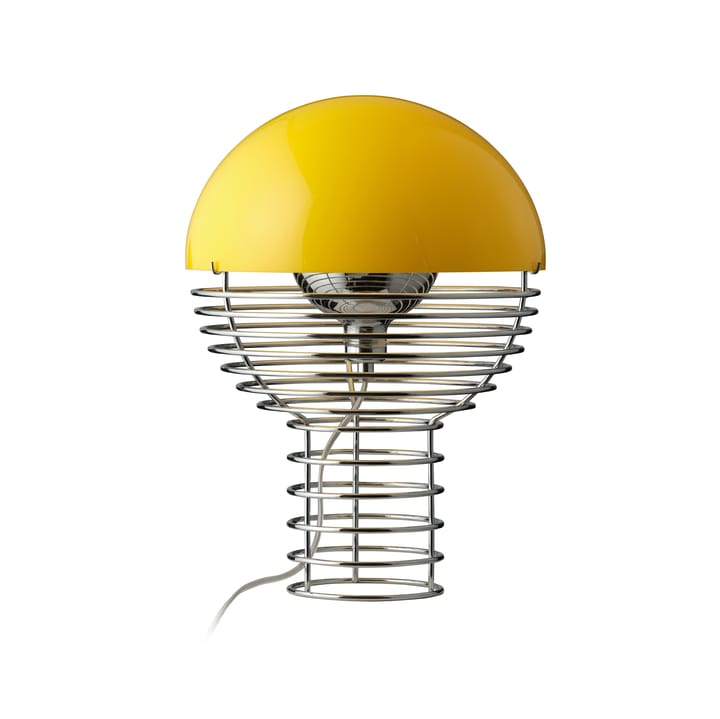 Wire bordlampe Ø30 cm, Chrome/Yellow Verpan