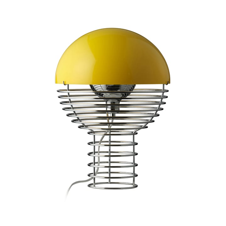 Wire bordlampe Ø30 cm, Chrome/Yellow Verpan