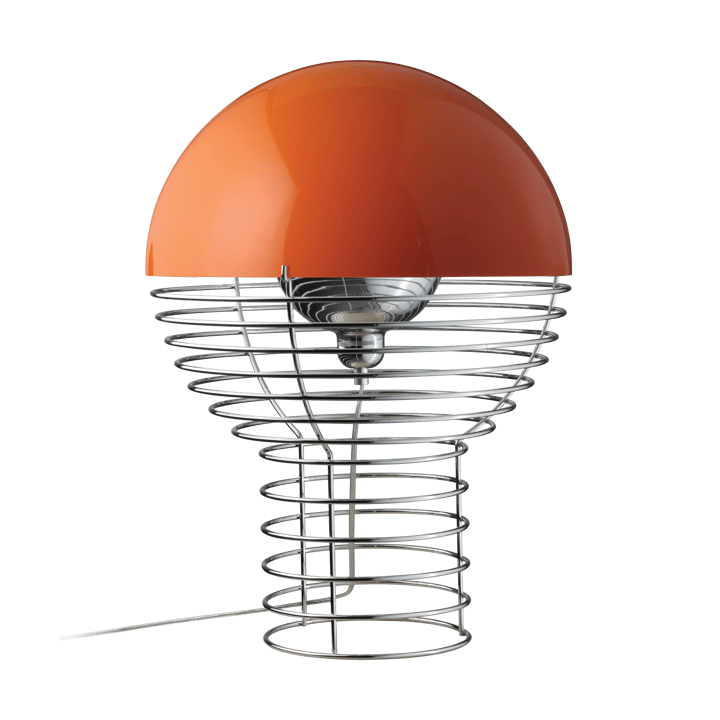 Wire bordlampe Ø40 cm, Chrome/Orange Verpan