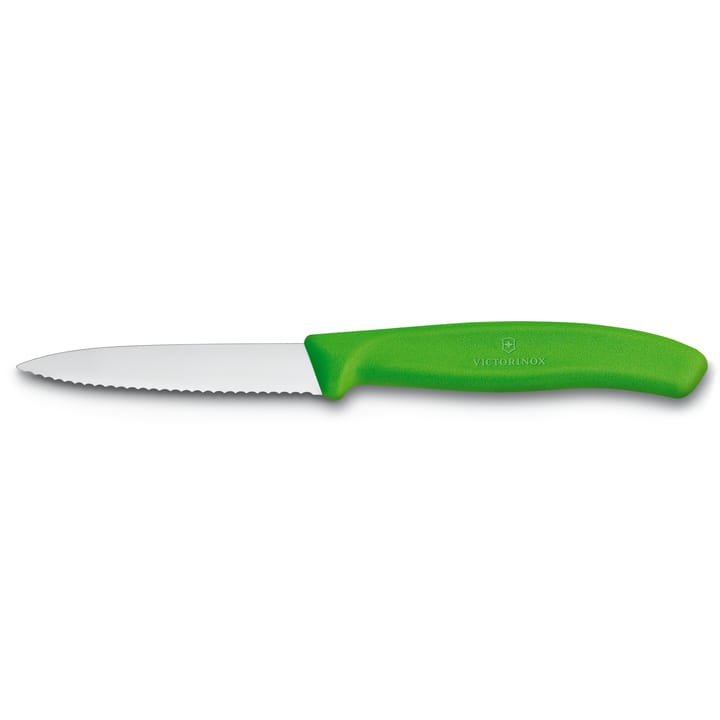 Swiss Classic grøntsagskniv/universalkniv tandet 8 cm, Grøn Victorinox