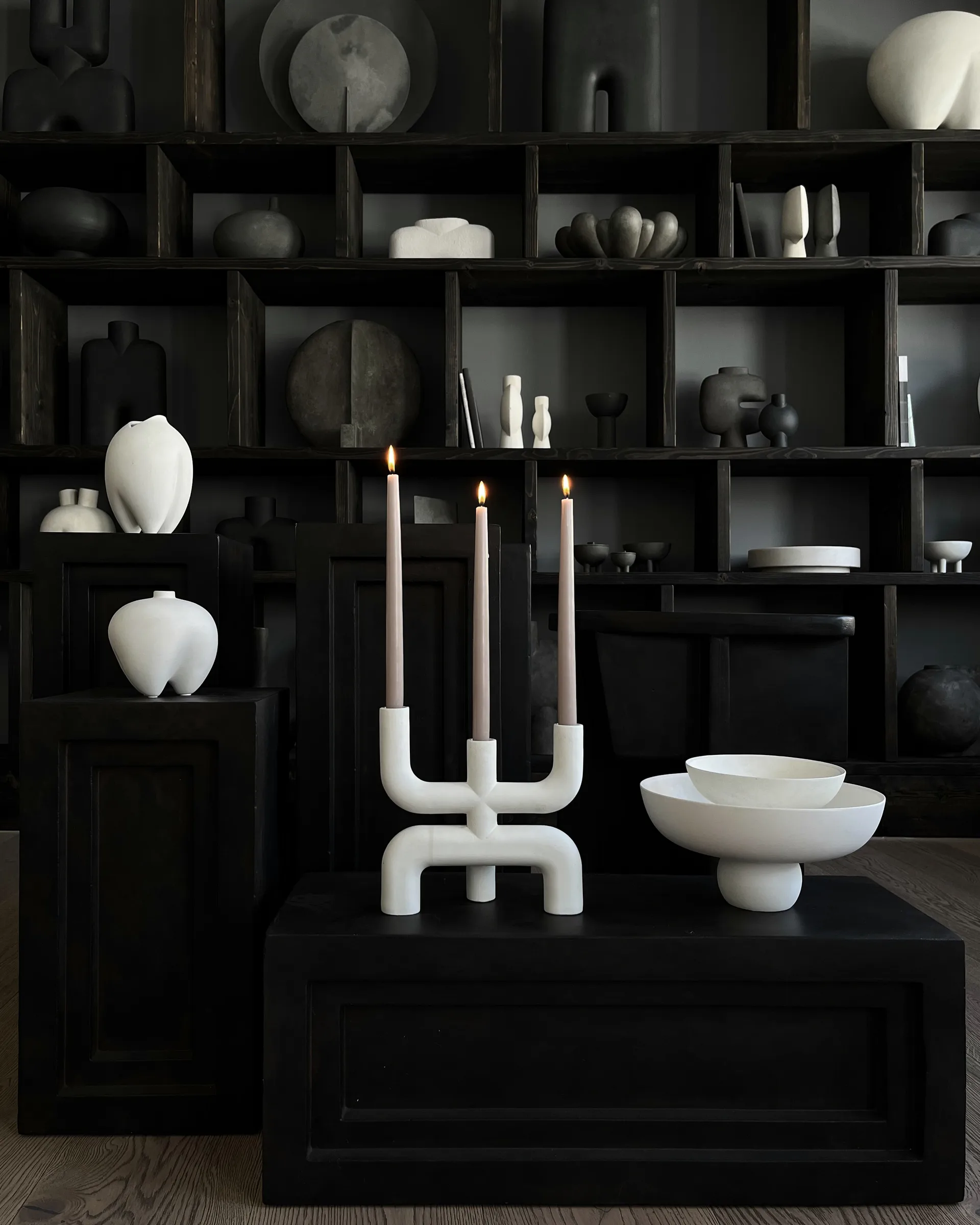 Cobra lysestage 25x25 cm, Bone White 101 Copenhagen