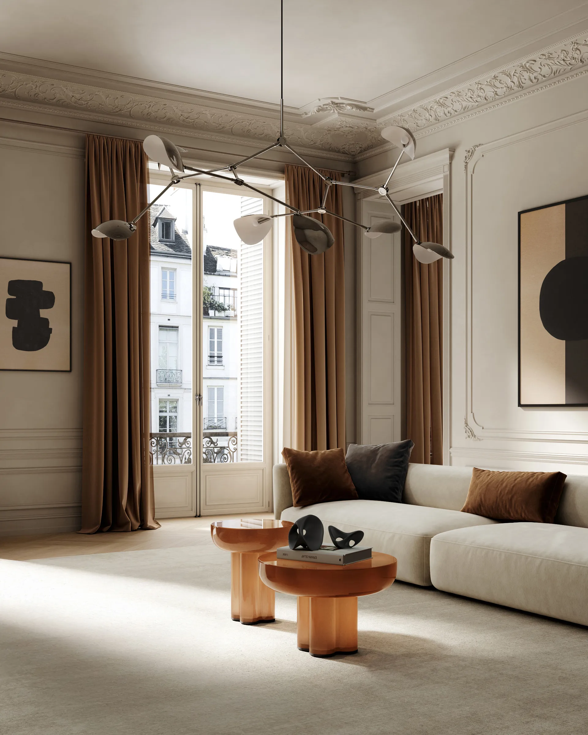 Crown sidebord tall Ø45 cm, Caramel 101 Copenhagen