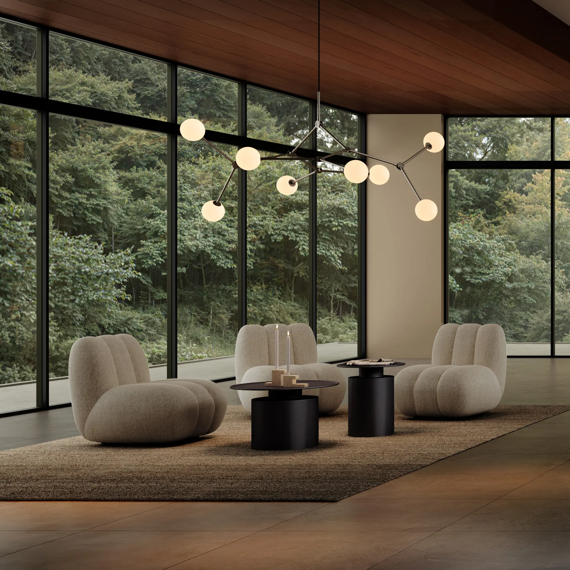 Drop Chandelier Bulp lysekrone grande, Grey 101 Copenhagen