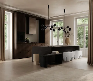 Drop Chandelier Globe lysekrone mini - Burned black - 101 Copenhagen