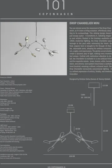 Drop Chandelier lysekrone mini - Chrome - 101 Copenhagen