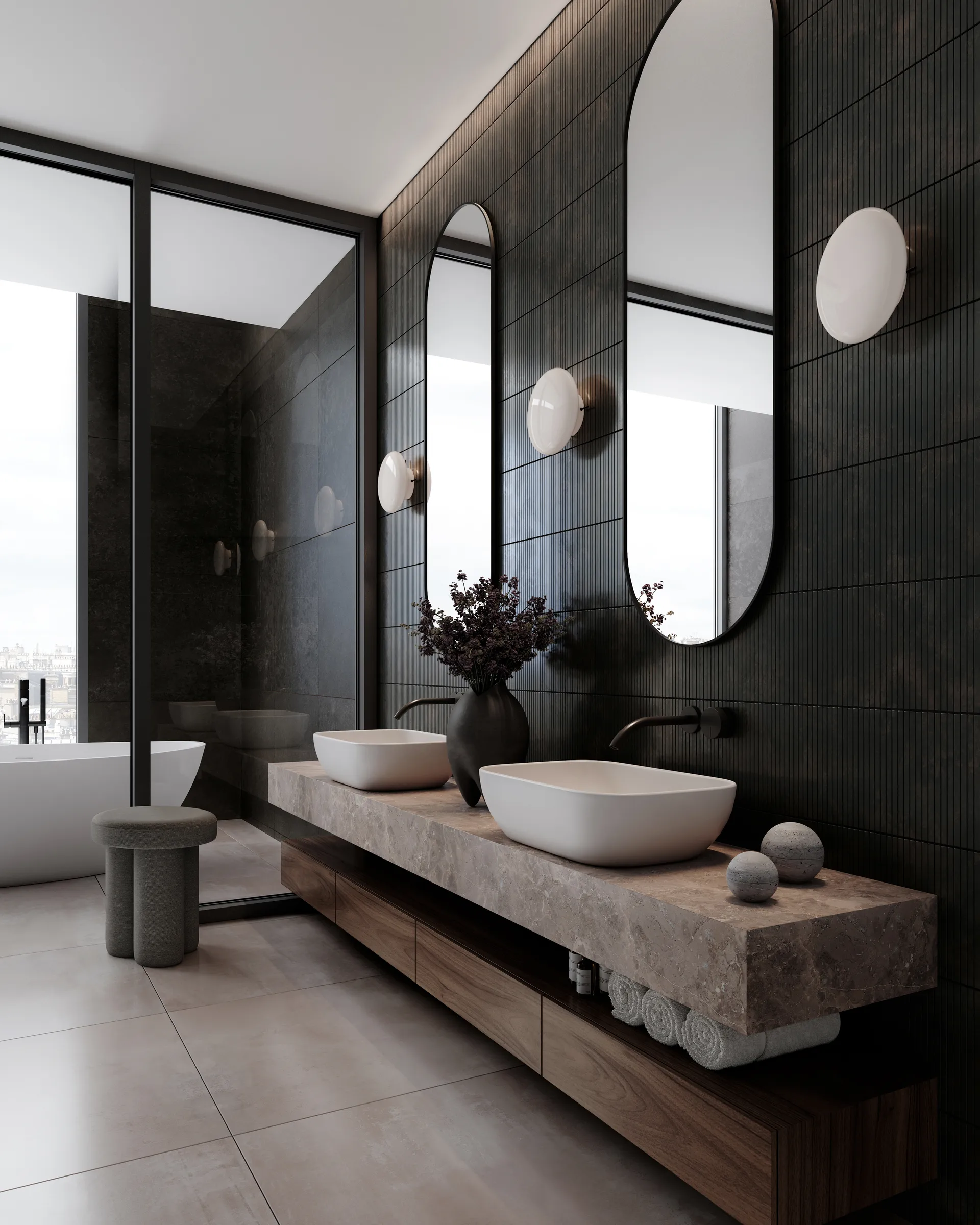 Hikari væglampe, Opal White, Ø24 cm 101 Copenhagen