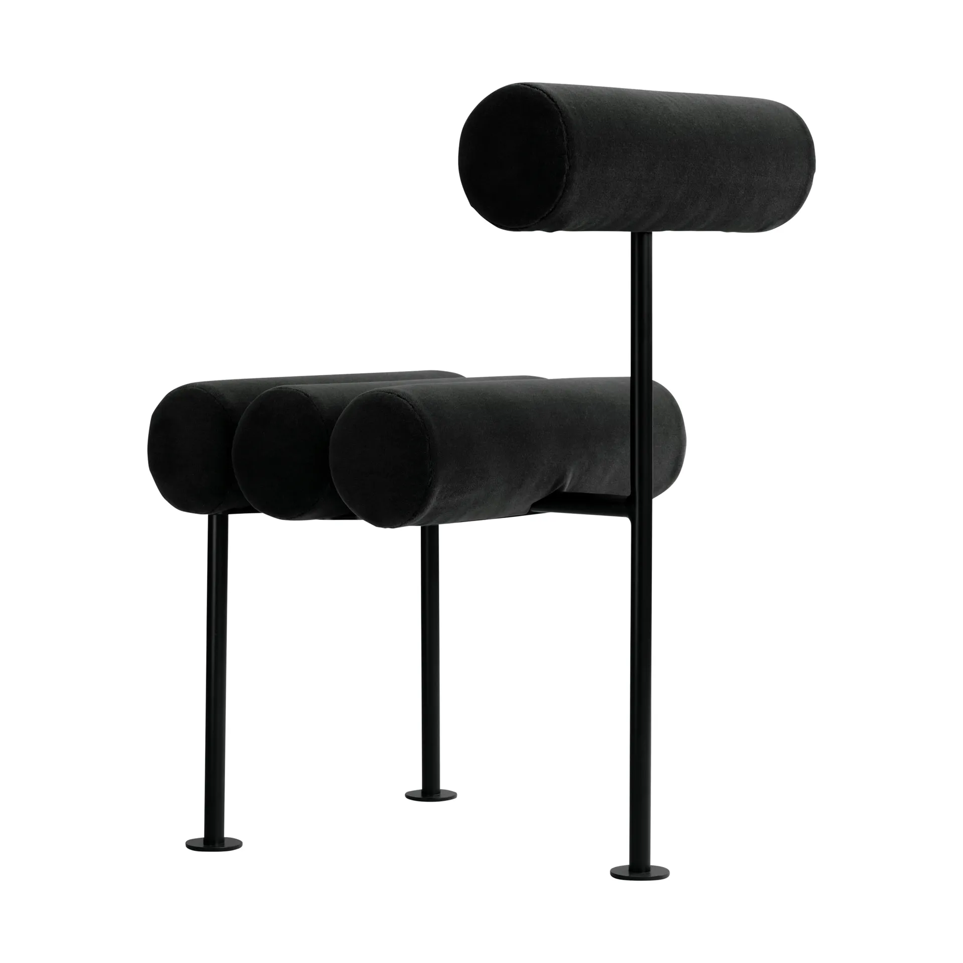 Hiro dining chair, Sort stel-peat 101 Copenhagen