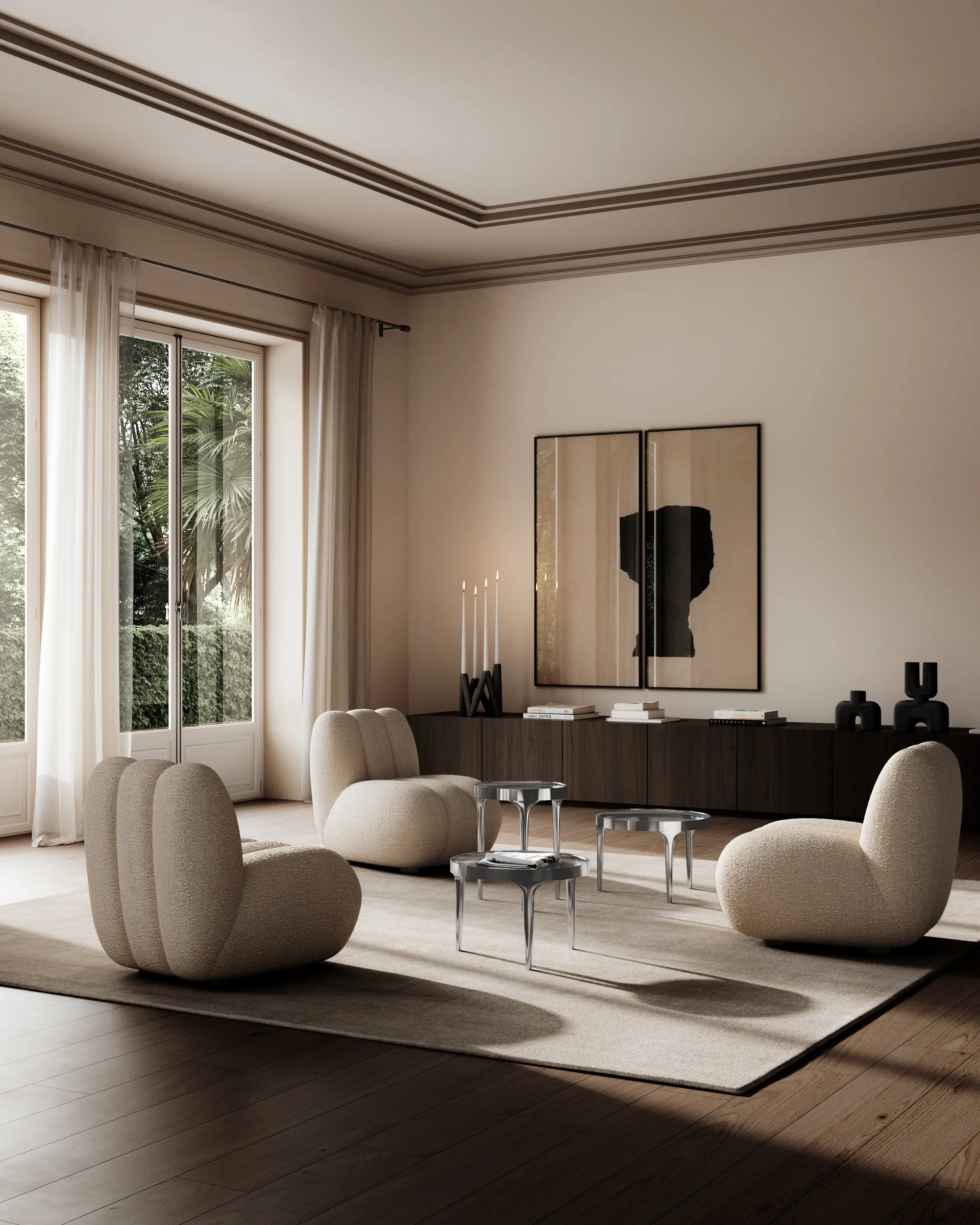 Phantom sidebord, Chrome tall 101 Copenhagen