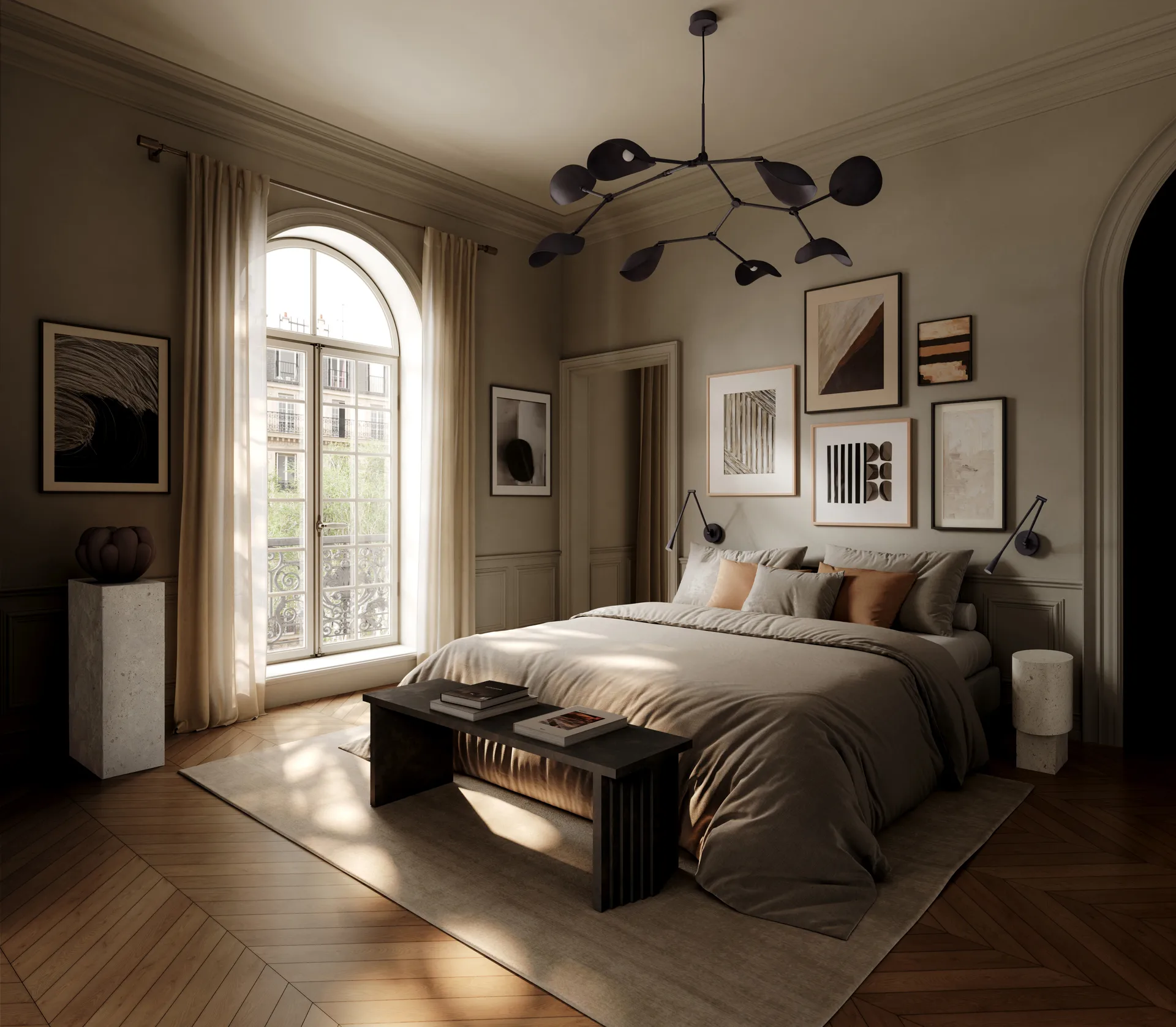 Snake væglampe, Burned Black 101 Copenhagen