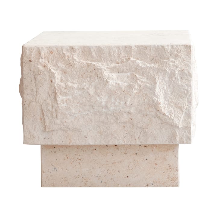 Temple sidebord low 42x40 cm, Chrome-limestone 101 Copenhagen