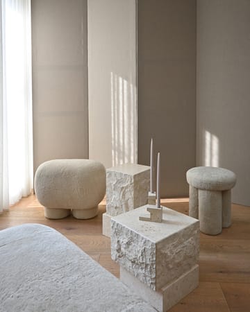 Temple sidebord low 42x40 cm - Chrome-limestone - 101 Copenhagen