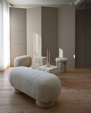 Temple sidebord low 42x40 cm - Chrome-limestone - 101 Copenhagen