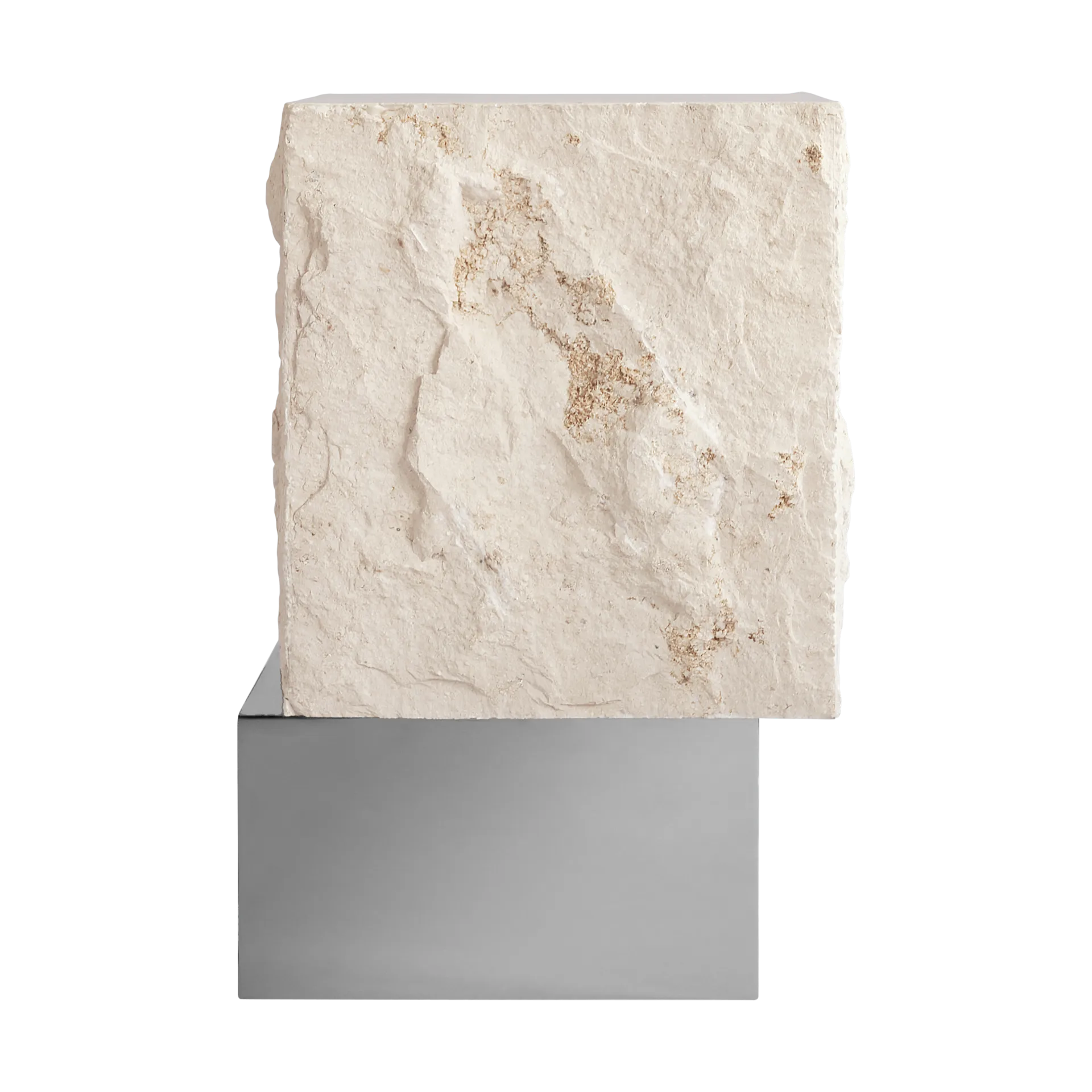 Temple sidebord tall 50x33 cm, Chrome-limestone 101 Copenhagen