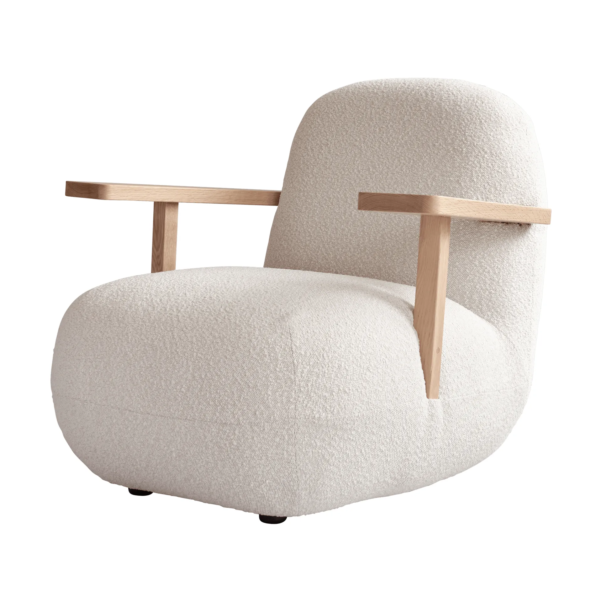 Toe chair lænestol med armlæn, Natural oak-off white 101 Copenhagen