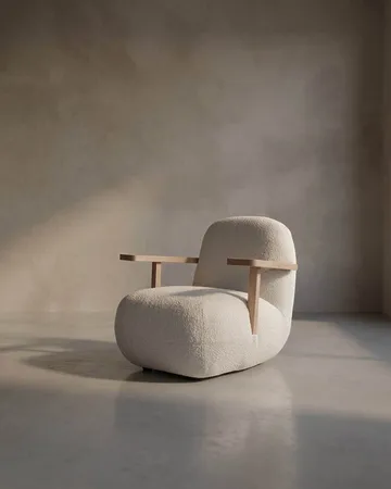 Toe chair lænestol med armlæn - Natural oak-off white - 101 Copenhagen
