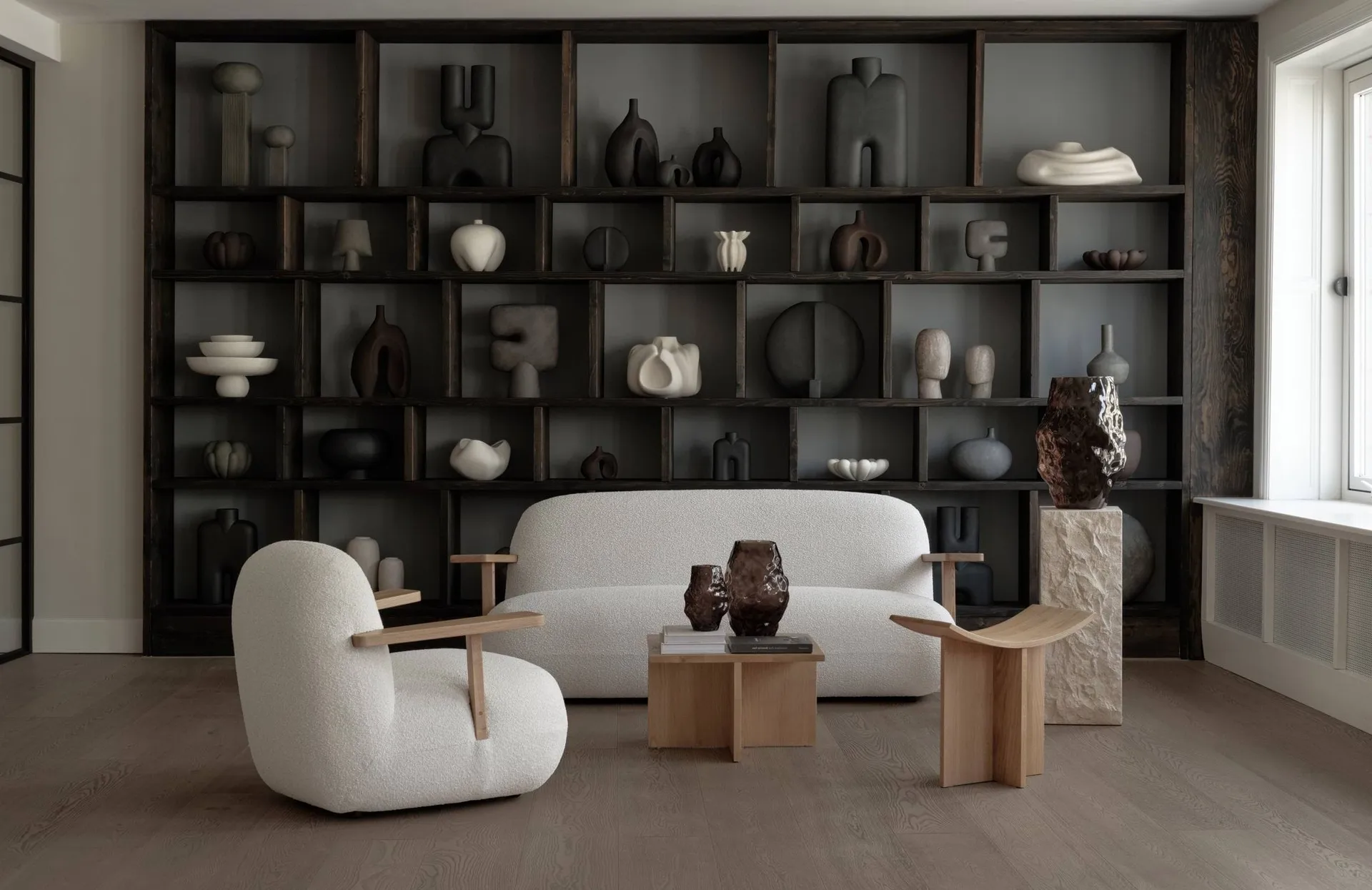 Toe chair lænestol med armlæn, Natural oak-off white 101 Copenhagen
