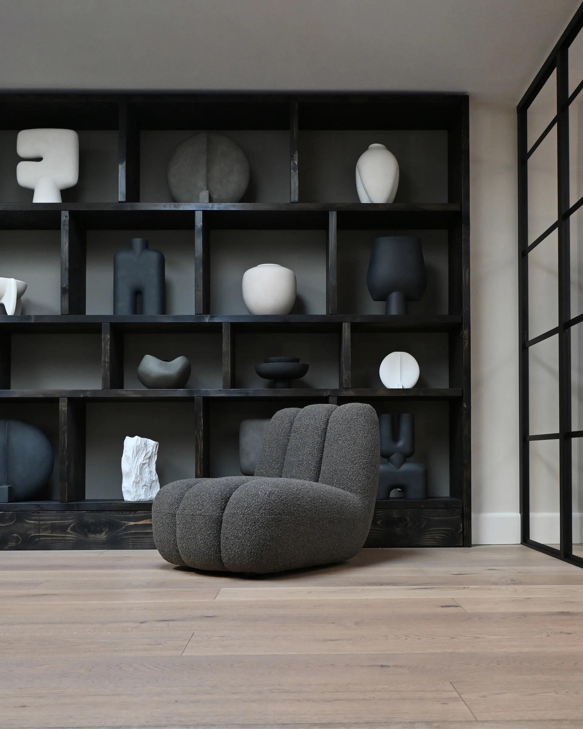 Toe loungelænestol bouclé, Deep taupe 101 Copenhagen