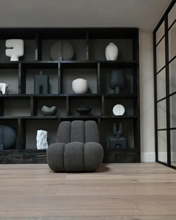 Toe loungelænestol bouclé - Deep taupe - 101 Copenhagen