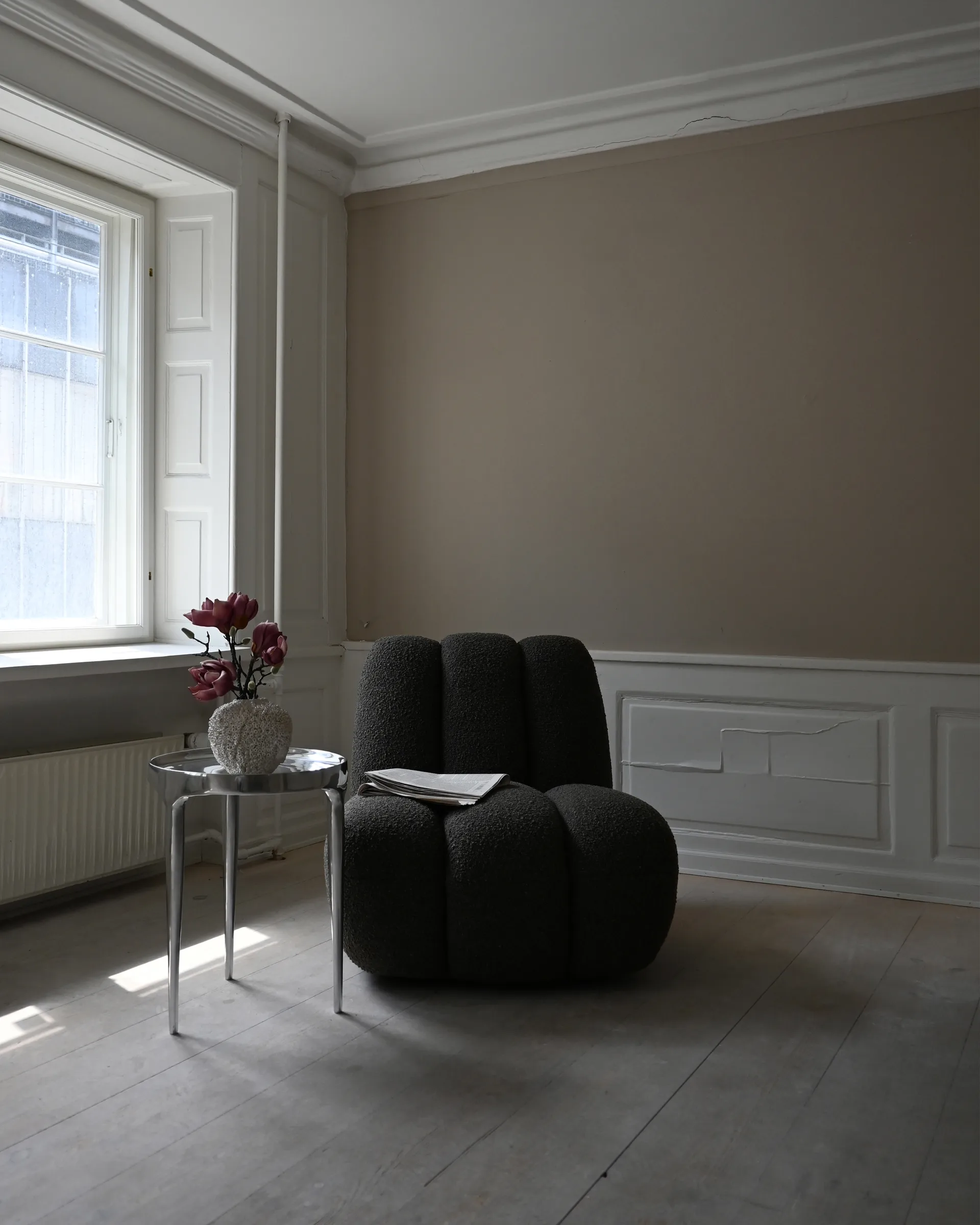 Toe loungelænestol bouclé, Deep taupe 101 Copenhagen