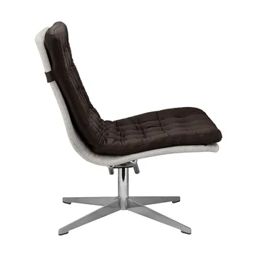 Loholm lænestol med drejefunktion - Mørkebrun læder-Bern Beige 0341 - 1898