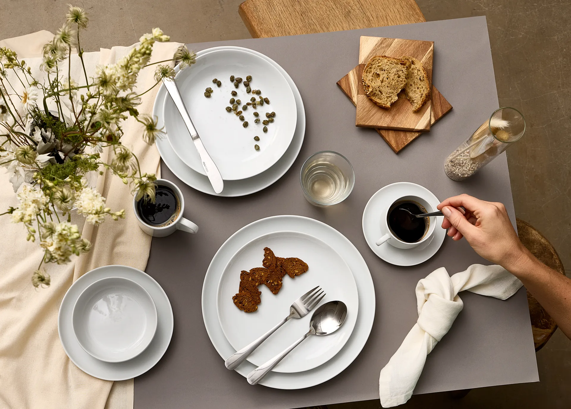 Atelier tallerken Ø18 cm 4-pak, Super hvid Aida