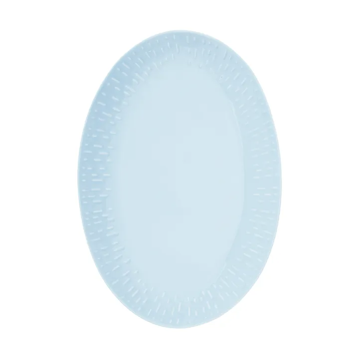 Confetti ovalt fad - Aqua, 25,5x36 cm - Aida
