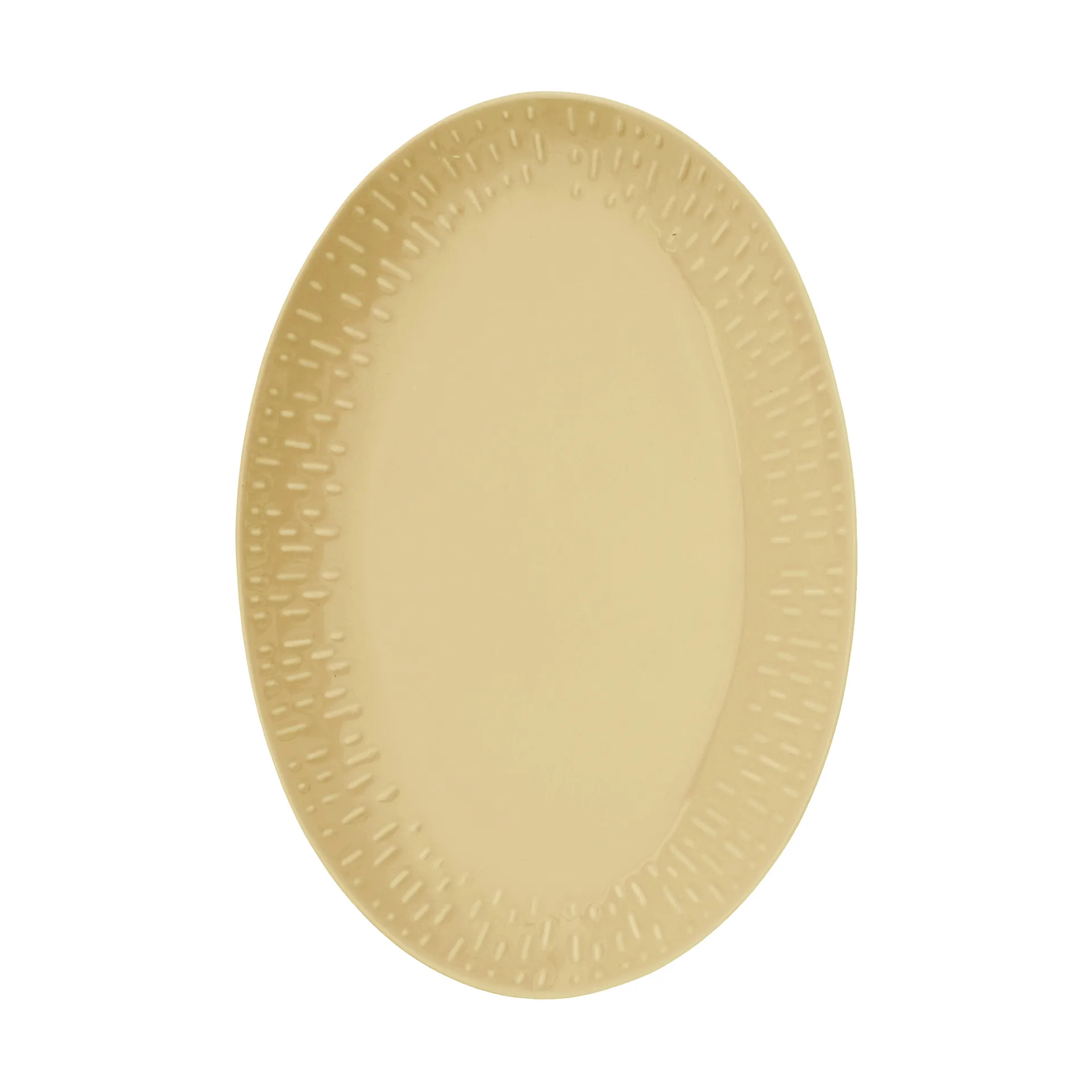 Confetti ovalt fad, Mustard, 25,5x36 cm Aida