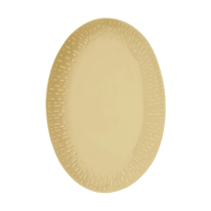 Confetti ovalt fad - Mustard, 25,5x36 cm - Aida
