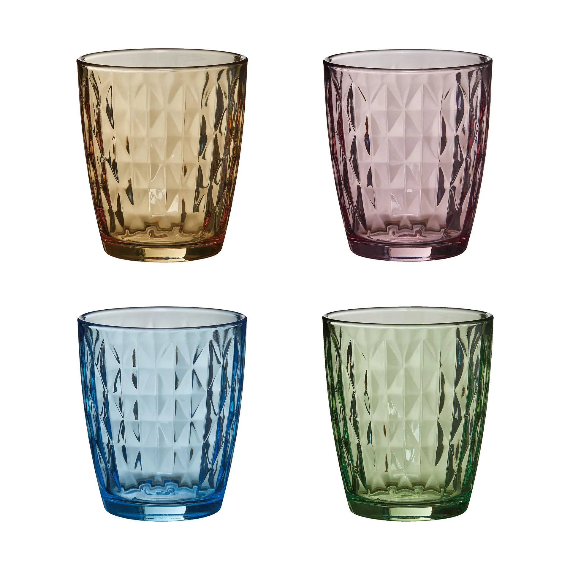 Mosaic drikkeglas 34 cl 4-pak, Multi Aida