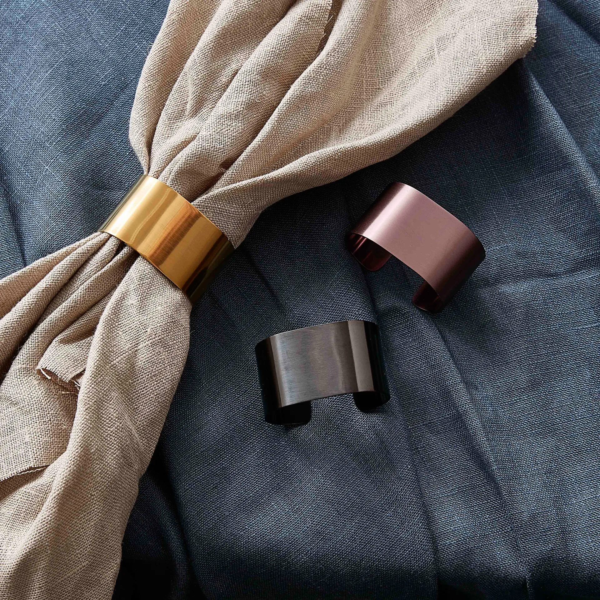 Raw servietholder 4-pak, Gold Aida