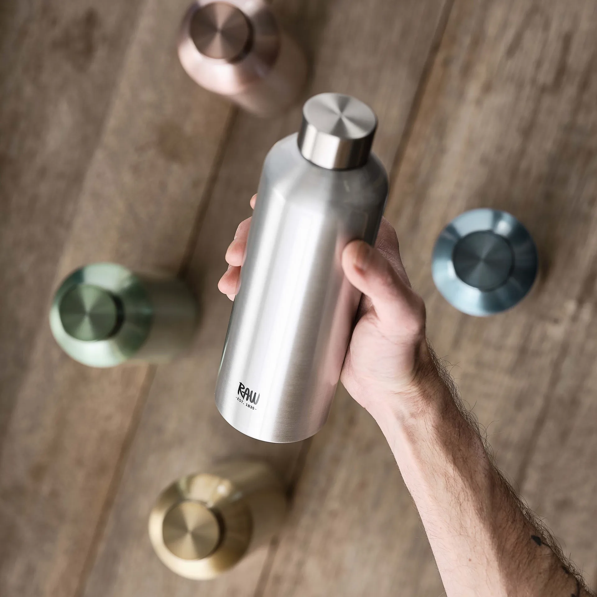 Raw To Go aluminiumsflaske 0,5 L, Gold Aida