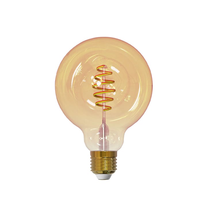 Airam Smarta Hemp Filament LED-globe lyskilde, amber, 95mm, spiral e27, 6w Airam